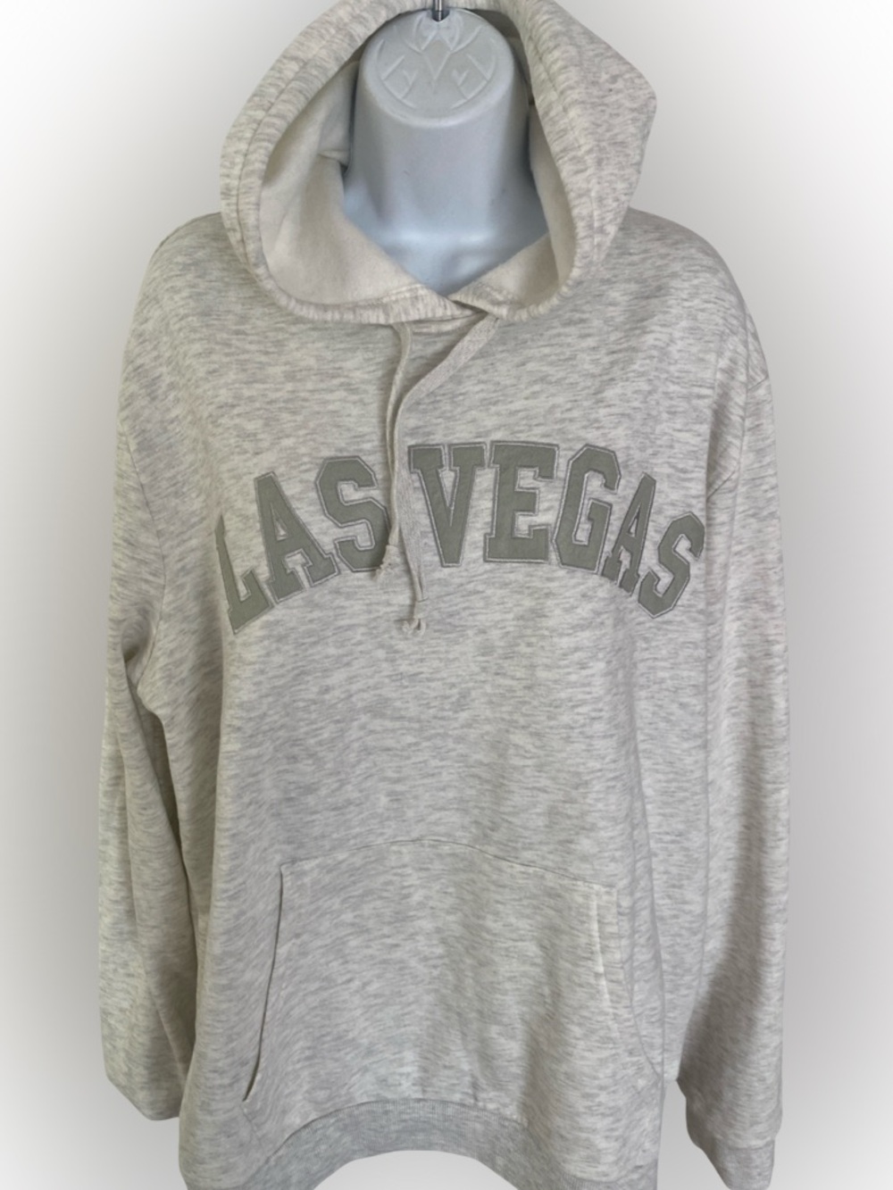 Las Vegas Grey Pullover Hoodie Sweatshirt -L ash heather gray , NWT